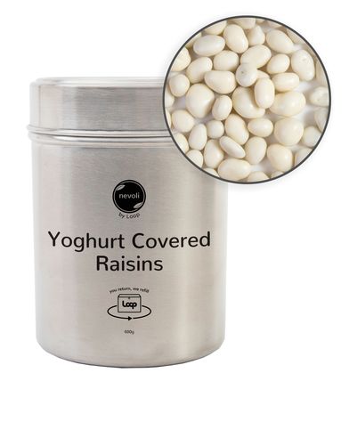 Yogurt Covered Raisins in Tin